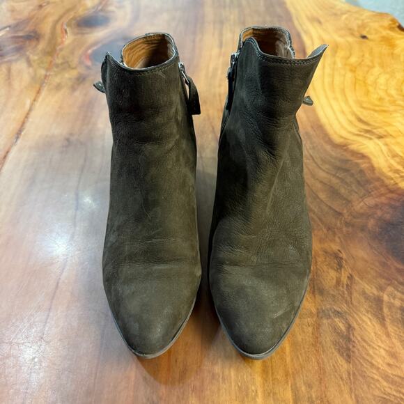 Frye Women's Judith Zip Bootie Short Heeled Boots 10 M Suede Ankle Boot - Picture 3 of 10